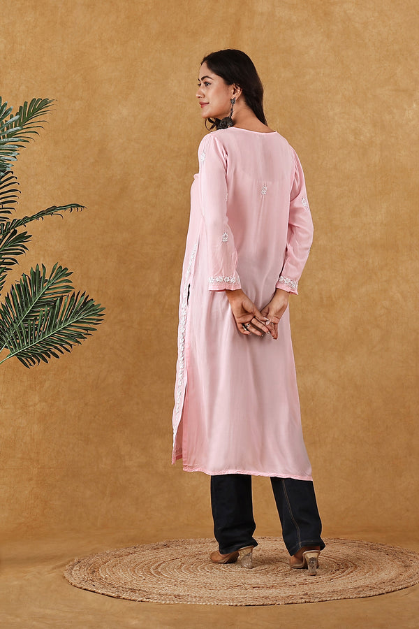 Baby Pink Modal Kurta