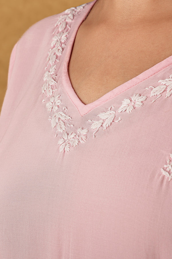 Baby Pink Modal Kurta