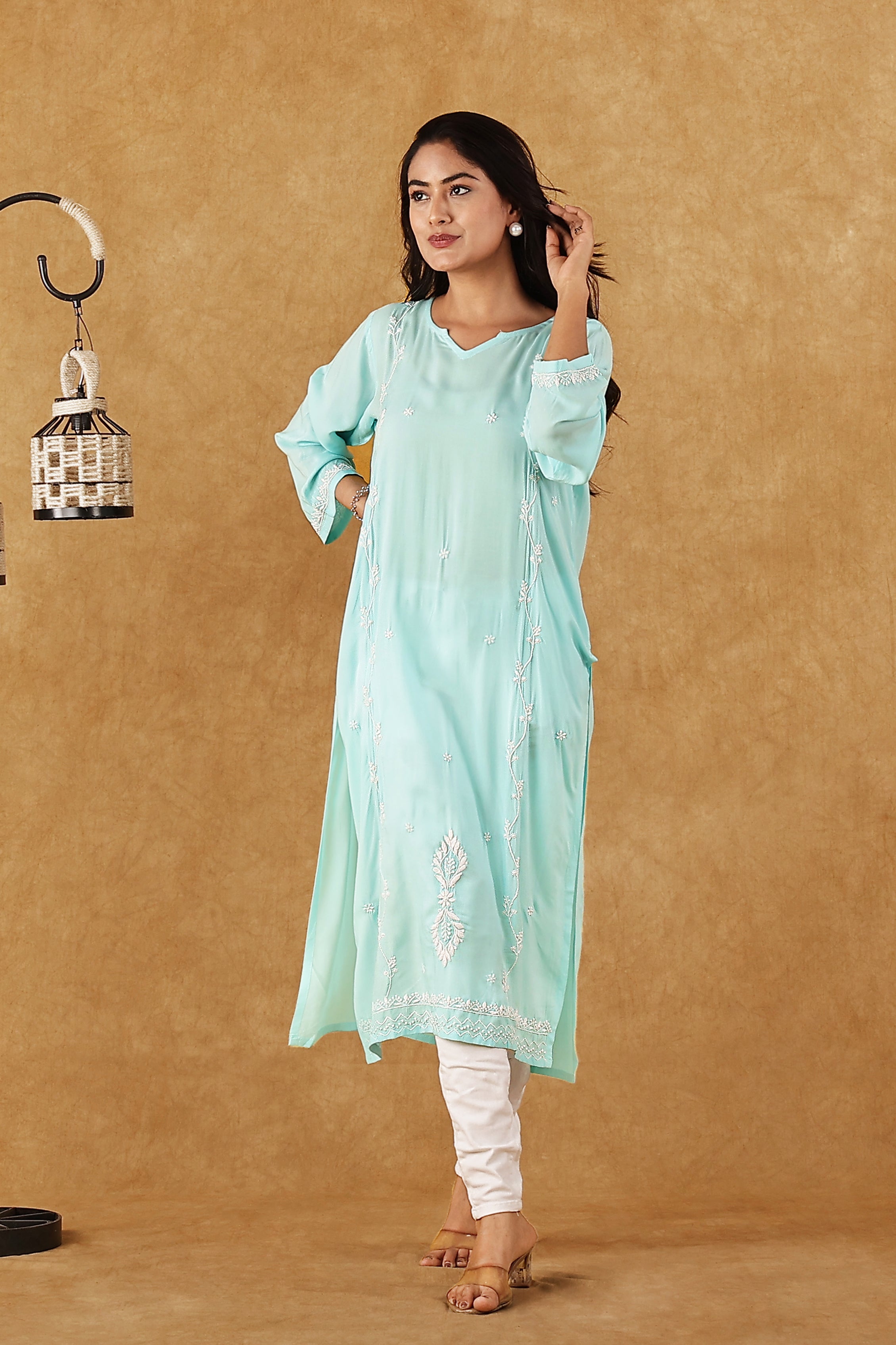 Pastel Blue Modal Kurta