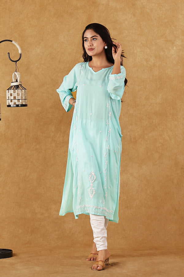 Pastel Blue Modal Kurta