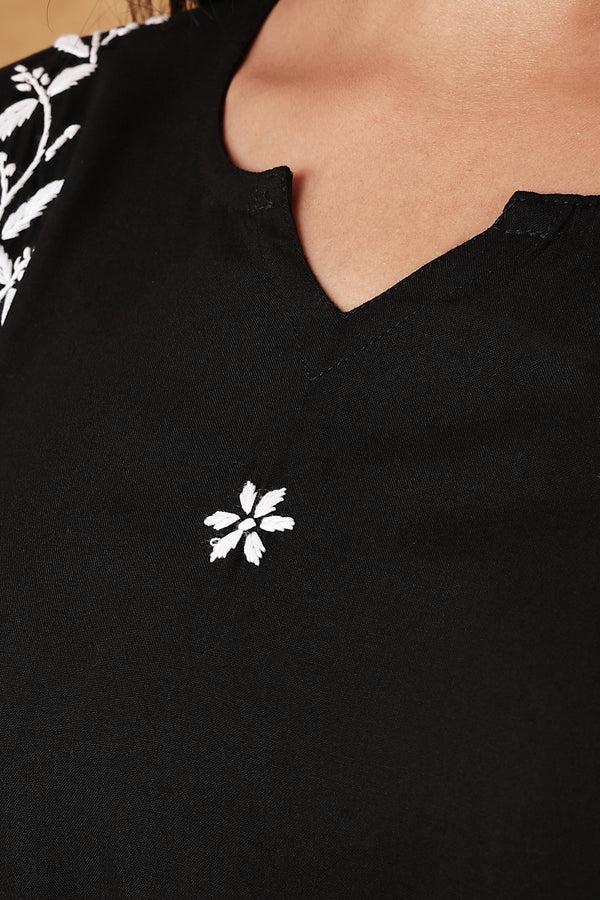 Black and White Kurta