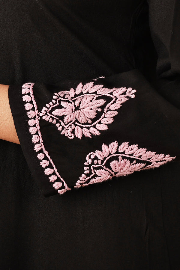 Rayon Black & Pink Kurta