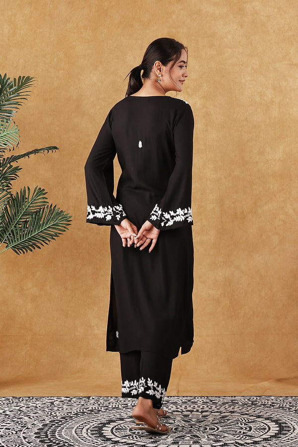 Black Kurta Pant Set