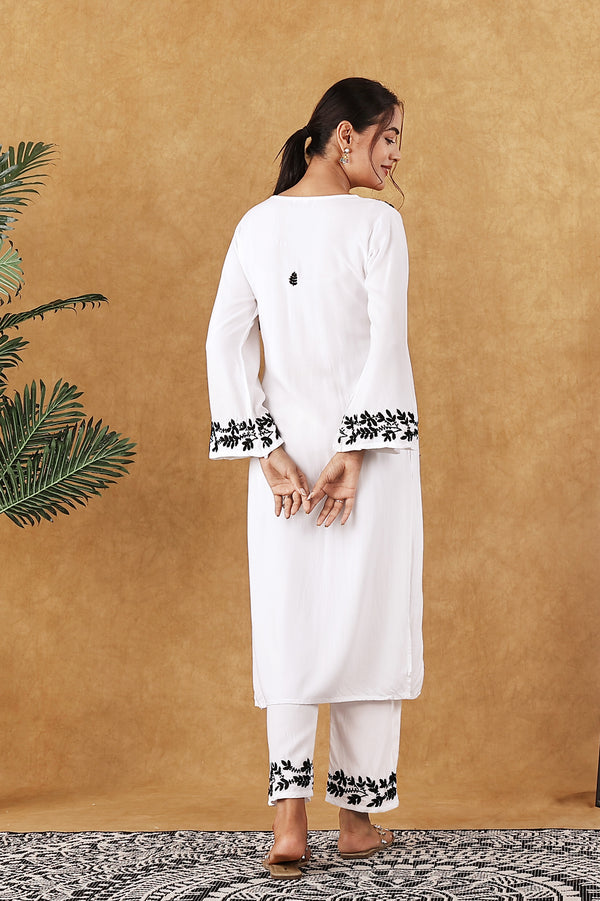 White Kurta Pant Set