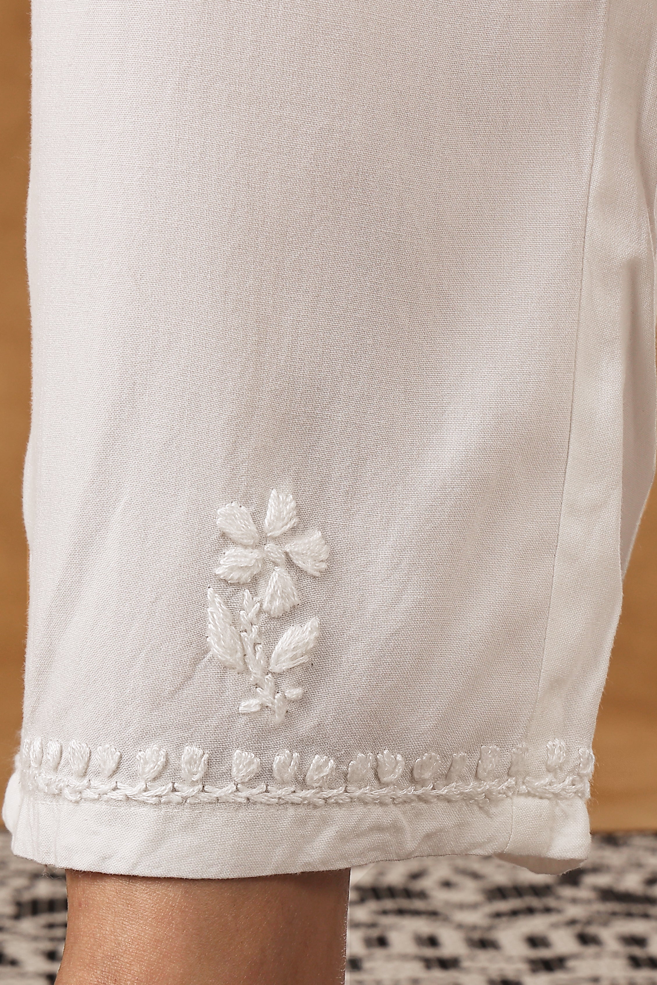 Rayon White Pant