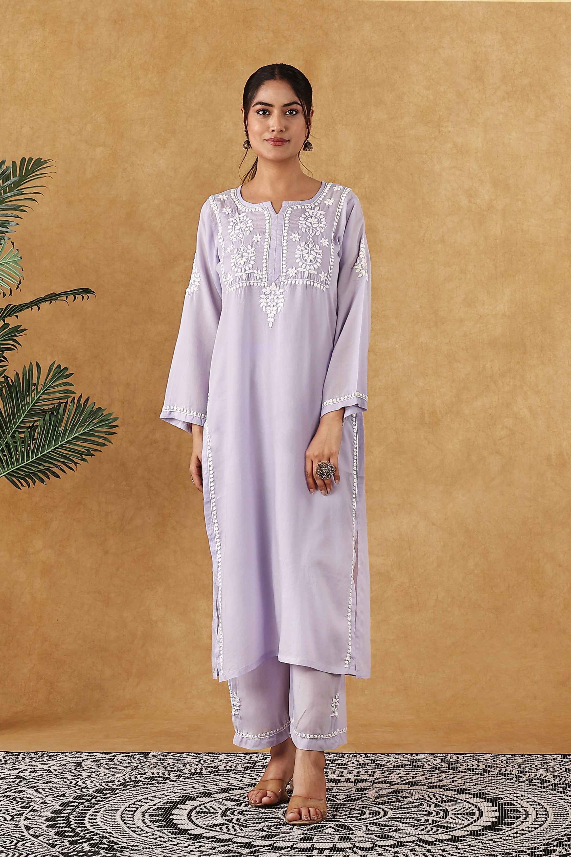 Lavender Modal Kurta Pant Set