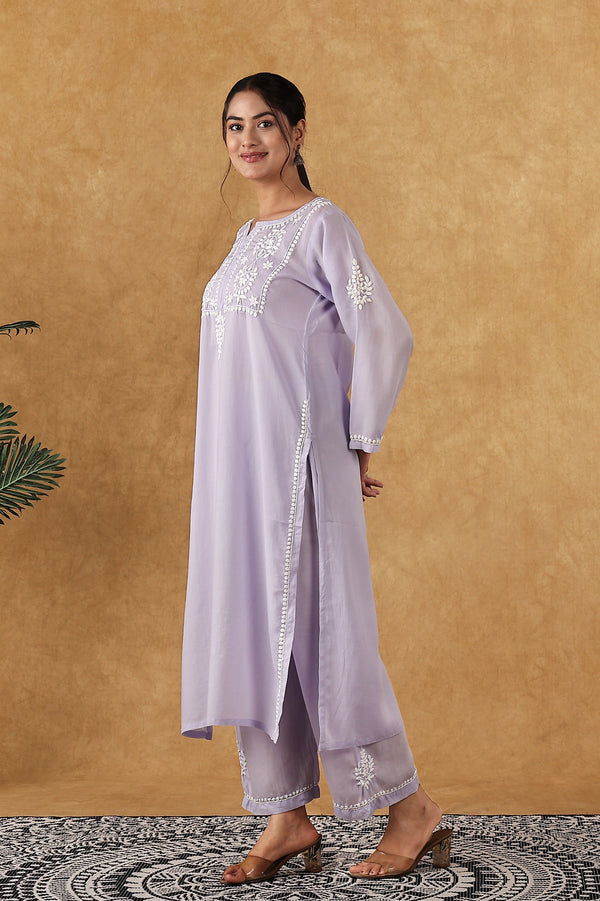 Lavender Modal Kurta Pant Set