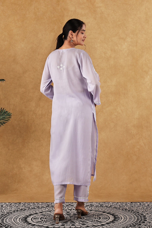 Lavender Modal Kurta Pant Set