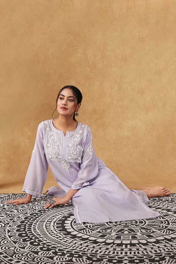 Lavender Modal Kurta Pant Set
