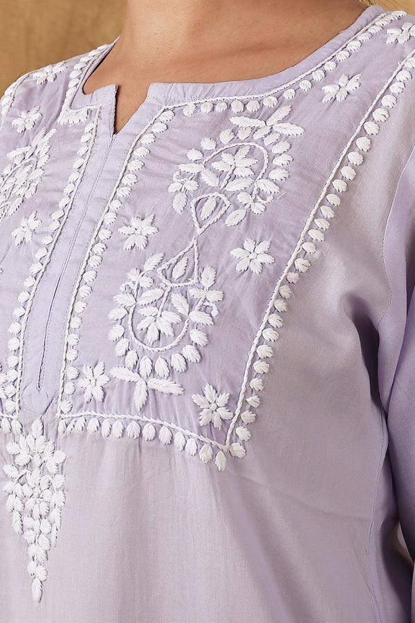 Lavender Modal Kurta Pant Set