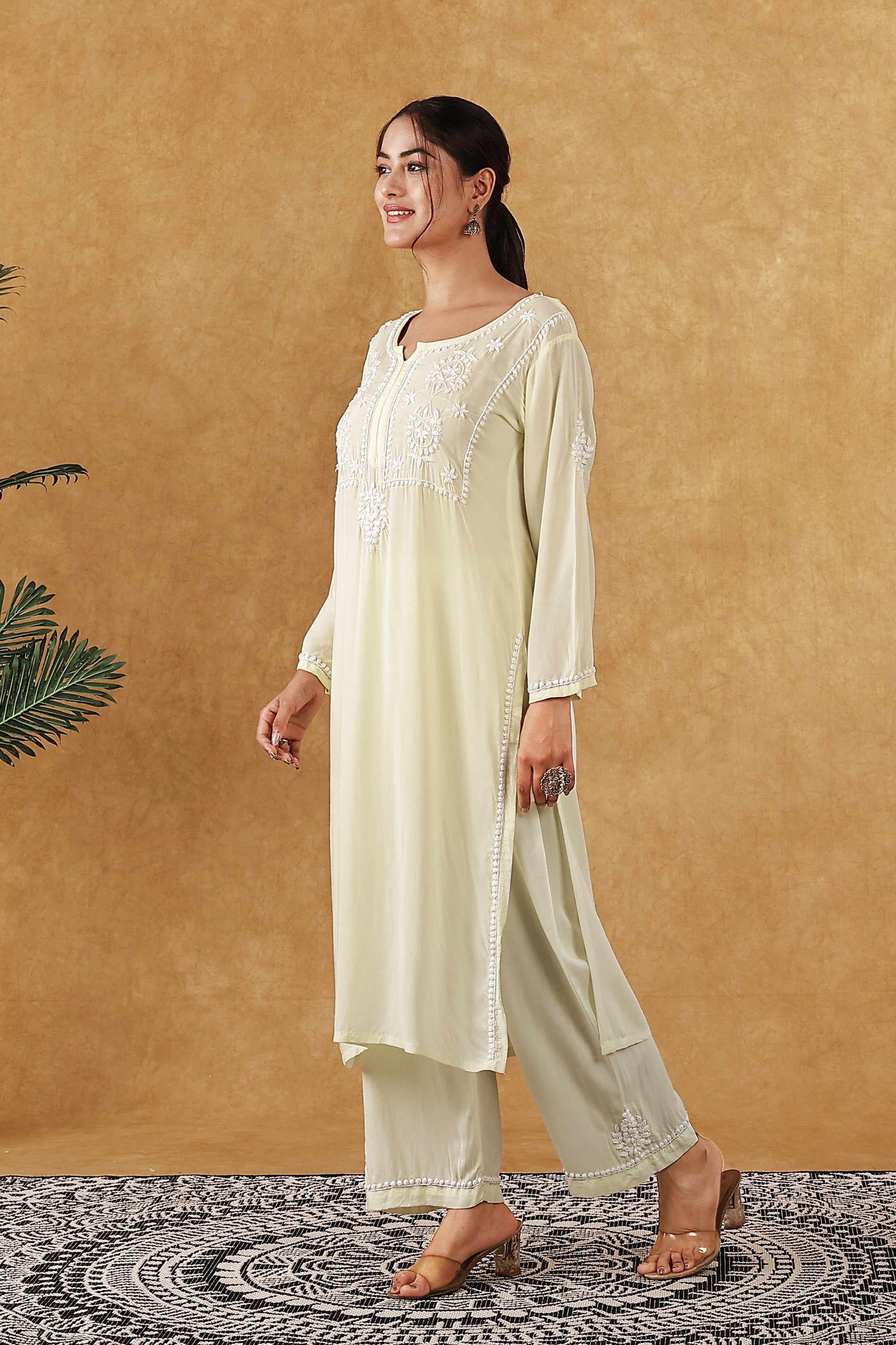 Butter Yellow Modal Kurta Pant Set