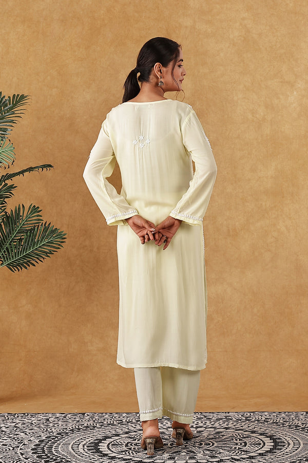 Butter Yellow Modal Kurta Pant Set
