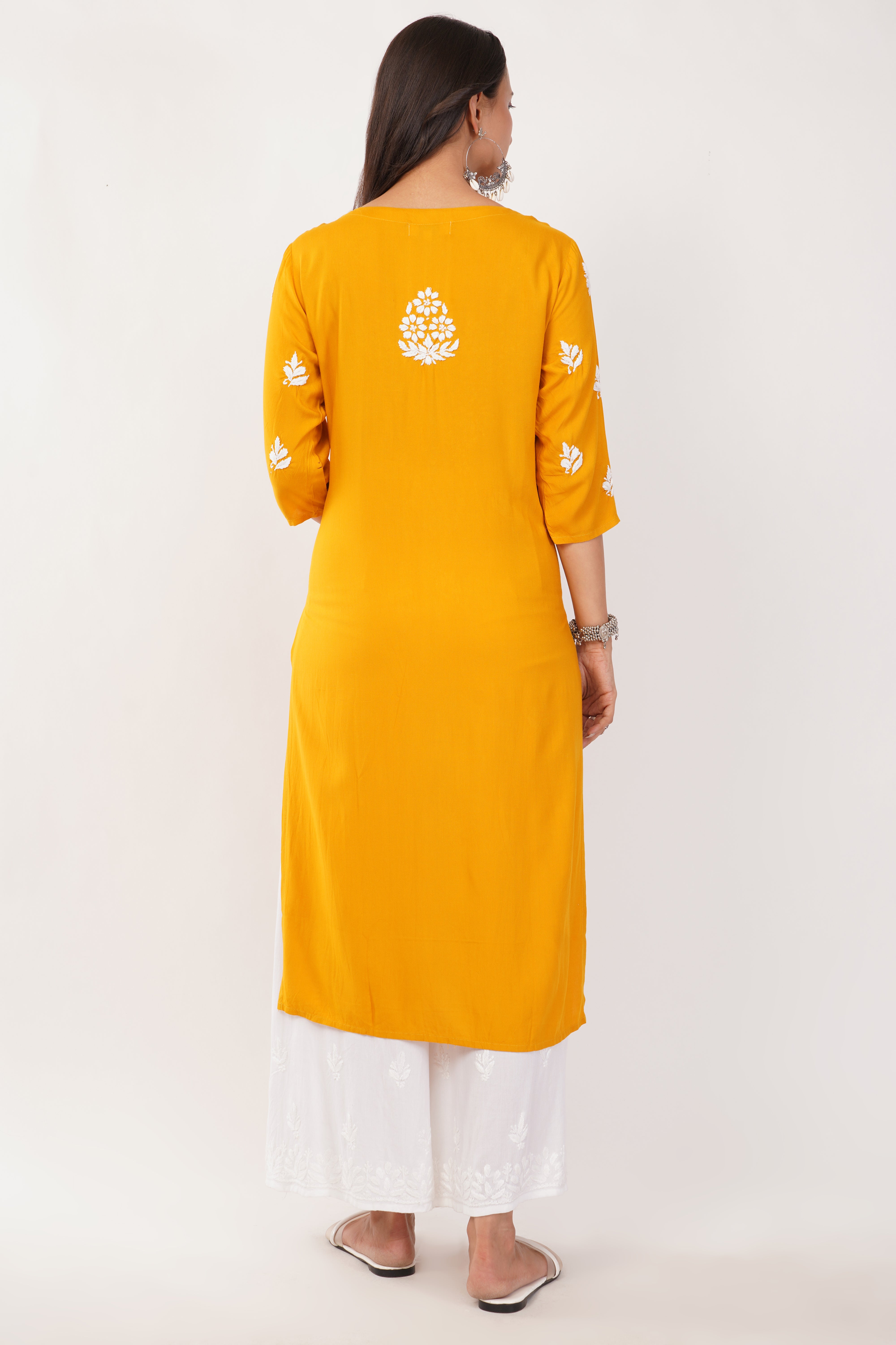 Mustard Sunshine Rayon Kurti