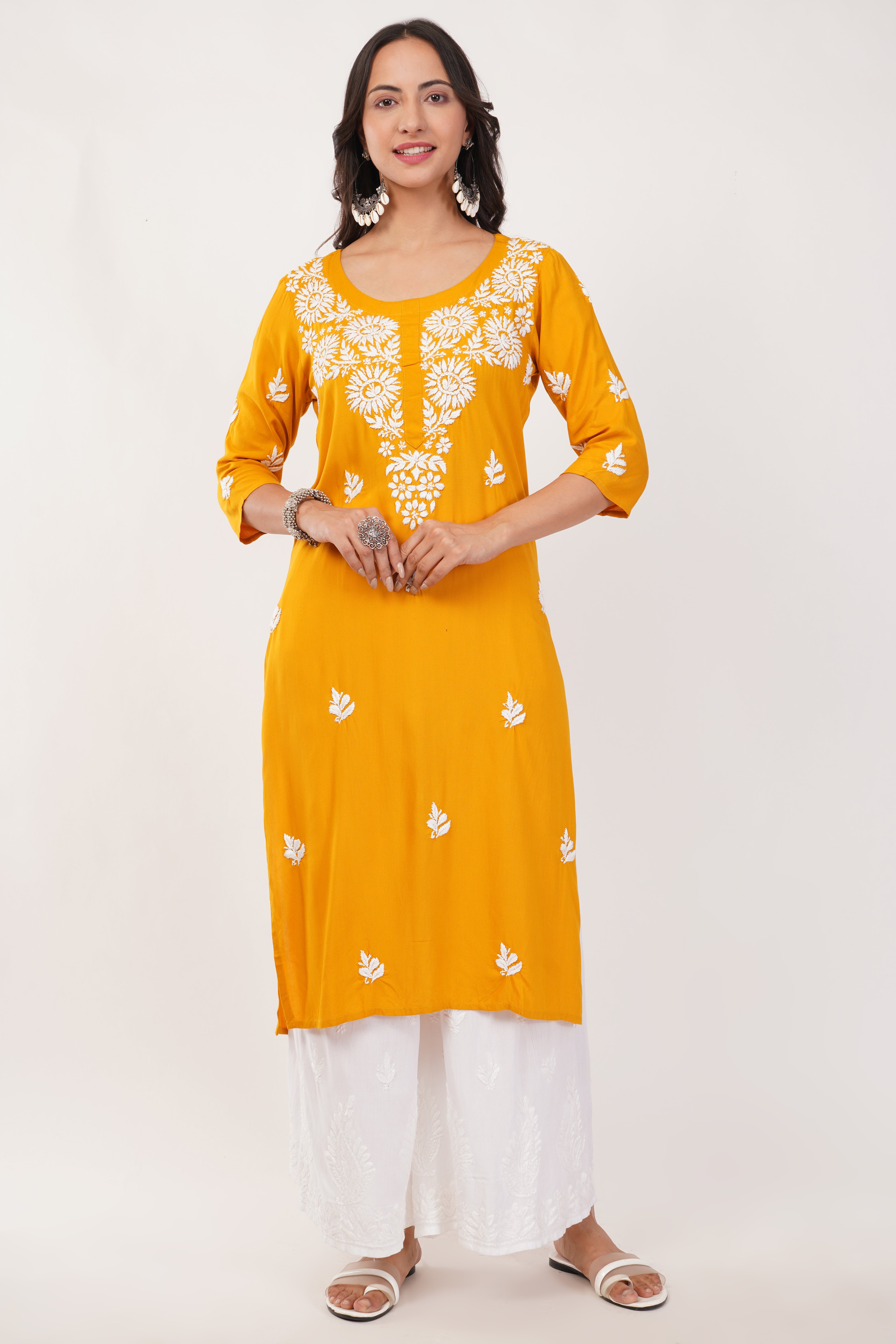 Mustard Sunshine Rayon Kurti