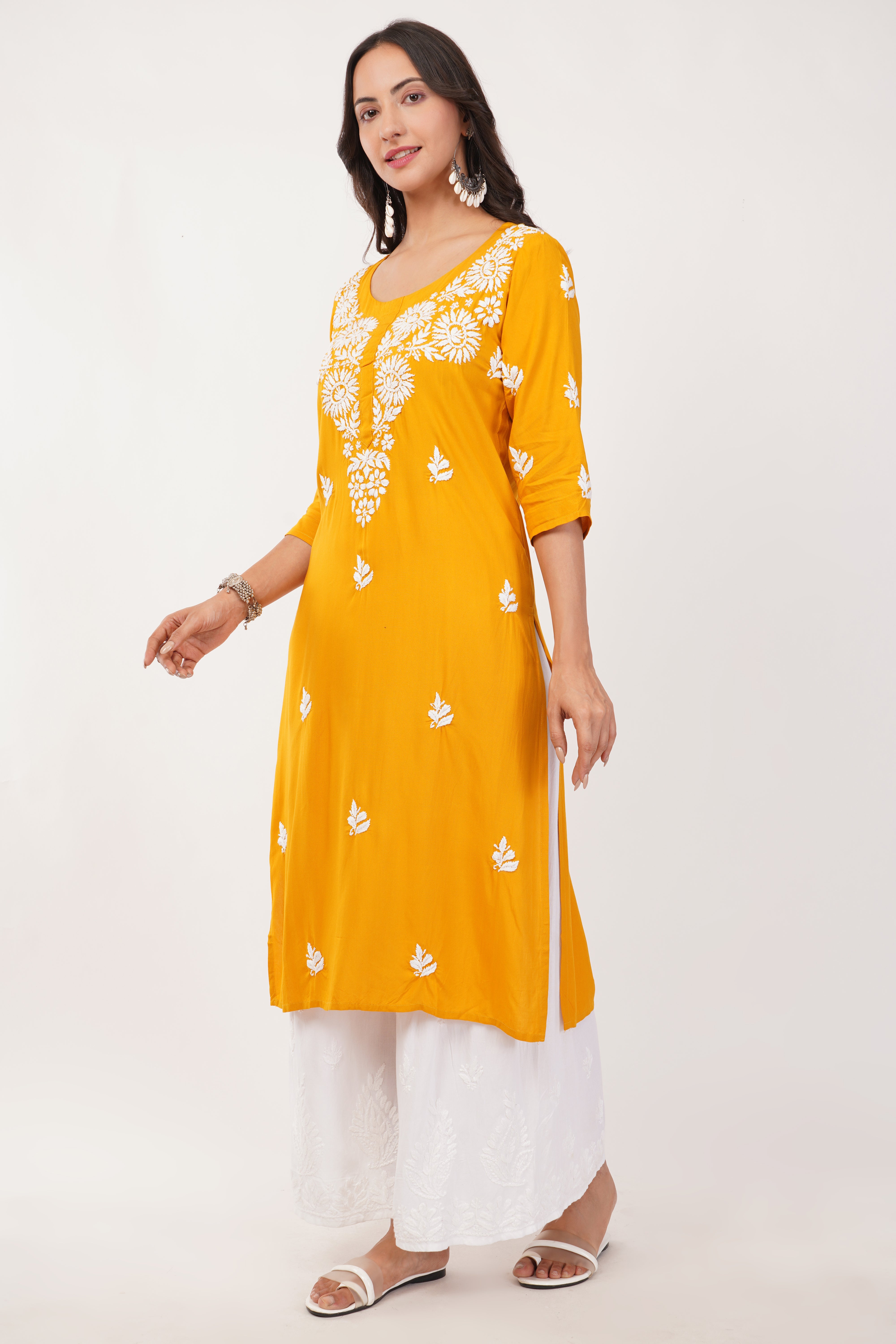 Mustard Sunshine Rayon Kurti