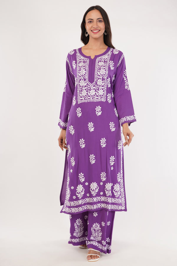 Deep Purple Luxe Kurta Set