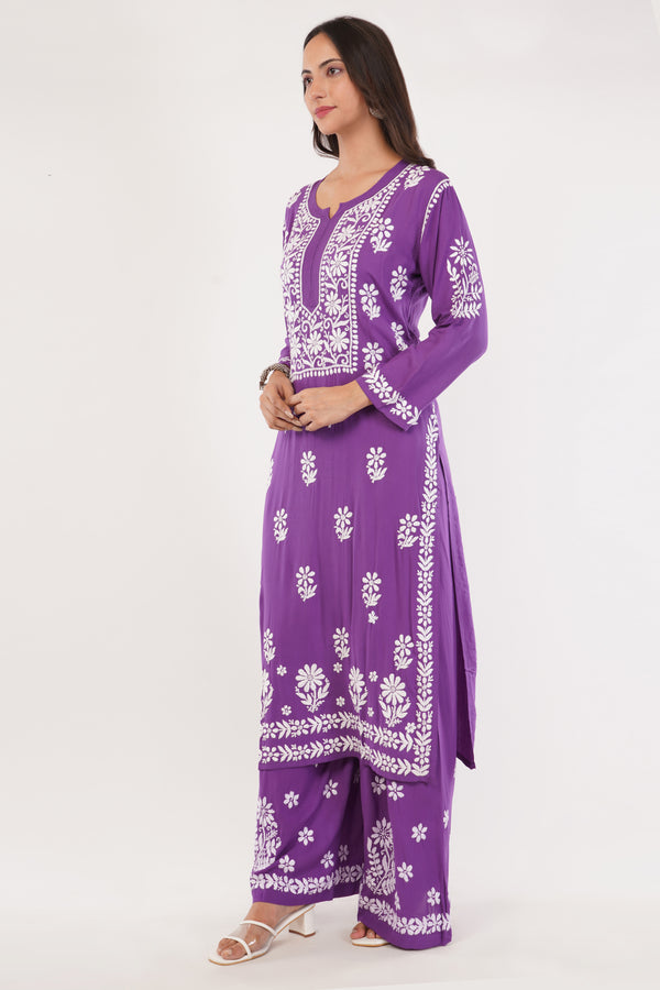 Deep Purple Luxe Kurta Set