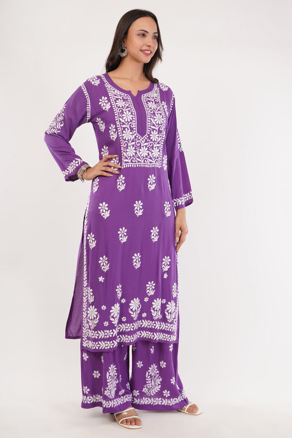 Deep Purple Luxe Kurta Set