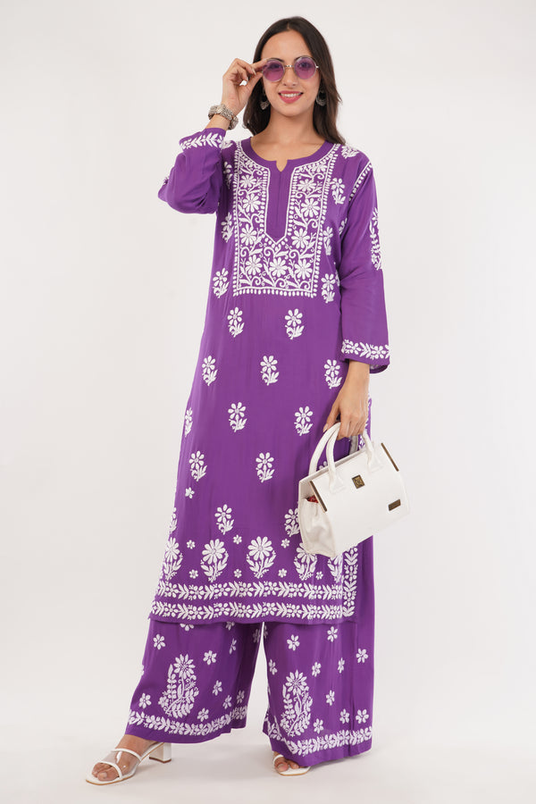 Deep Purple Luxe Kurta Set