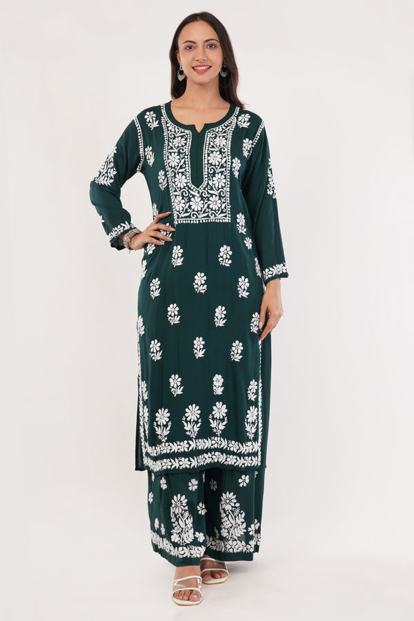 Dark Green Grace Kurta Set
