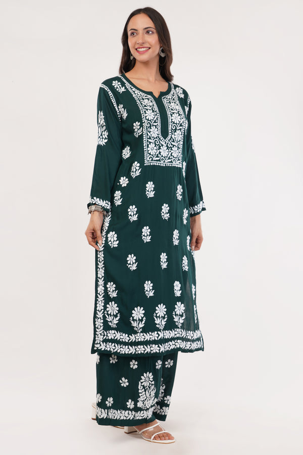 Dark Green Grace Kurta Set