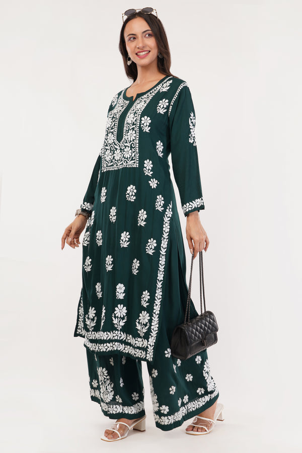 Dark Green Grace Kurta Set