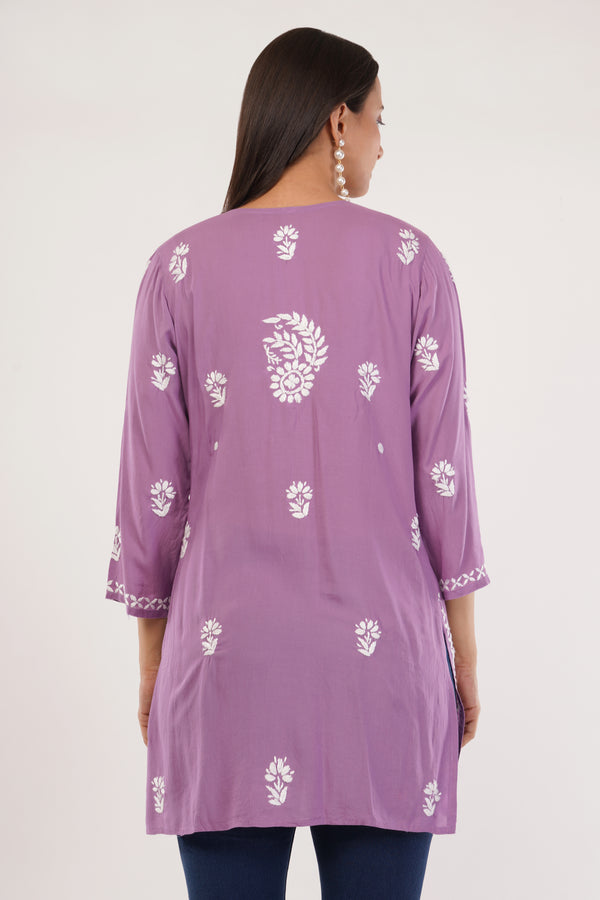 Lavender Charm Short Kurta