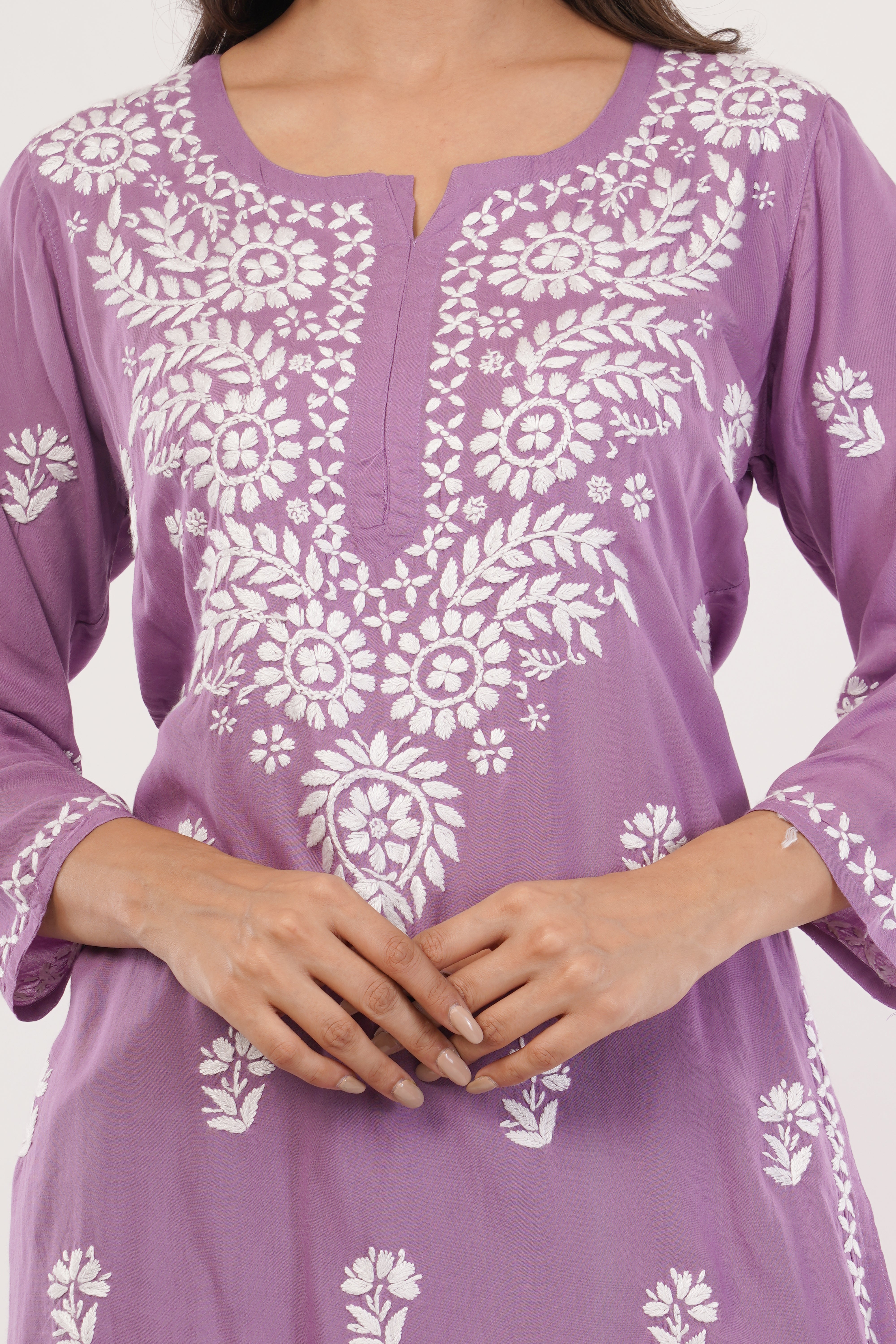 Lavender Charm Short Kurta
